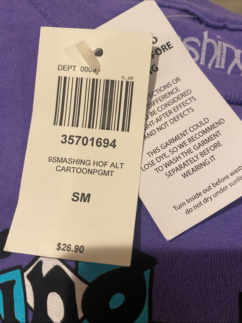 Smashing Pumpkins Graphic Tee - Smiling Astronaut Design Sz M NWT MSRP $26 - Picture 3 of 6